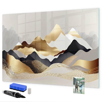 Dry erase board magnetic Modern board for photos and notes
