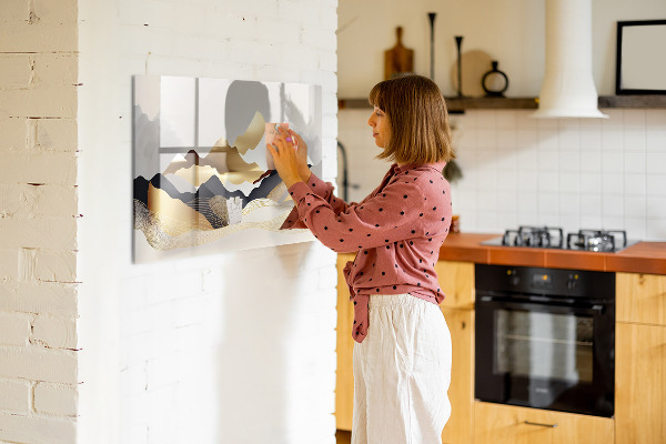 Dry erase board magnetic Modern board for photos and notes