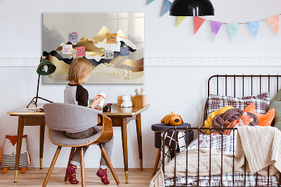Dry erase board magnetic Modern board for photos and notes