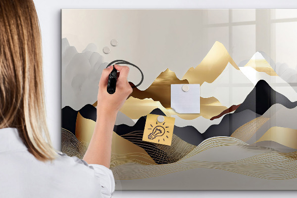 Dry erase board magnetic Modern board for photos and notes