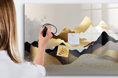Dry erase board magnetic Modern board for photos and notes