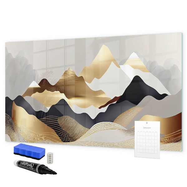 Dry erase board magnetic Modern board for photos and notes