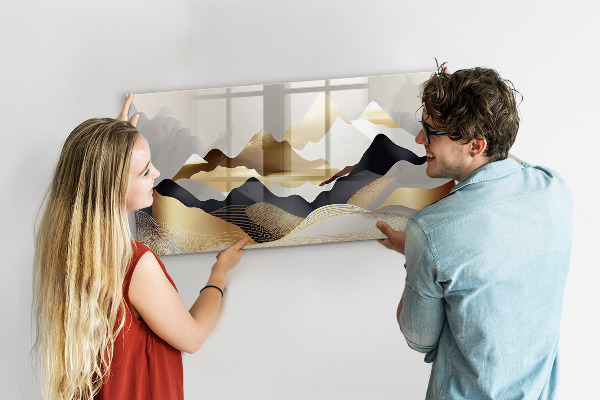Dry erase board magnetic Modern board for photos and notes