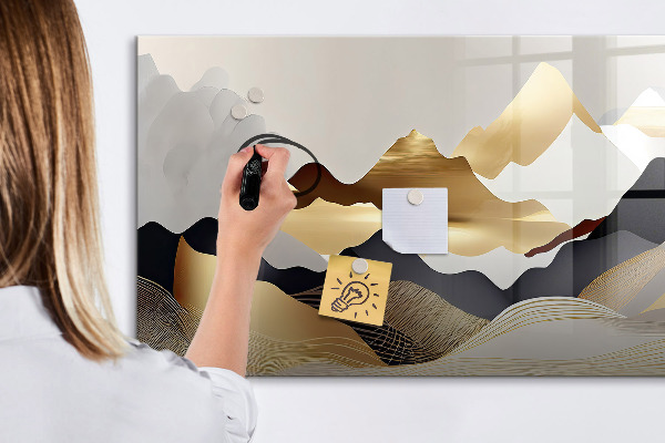 Dry erase board magnetic Modern board for photos and notes