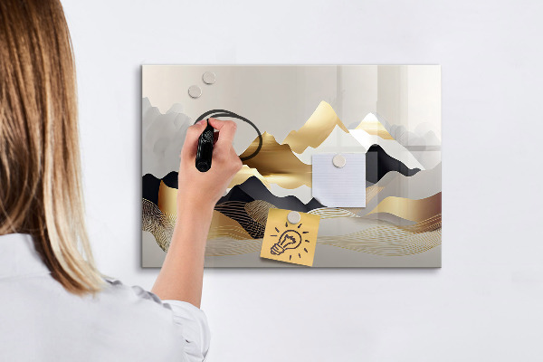 Dry erase board magnetic Modern board for photos and notes
