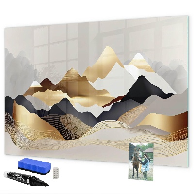 Dry erase board magnetic Modern board for photos and notes