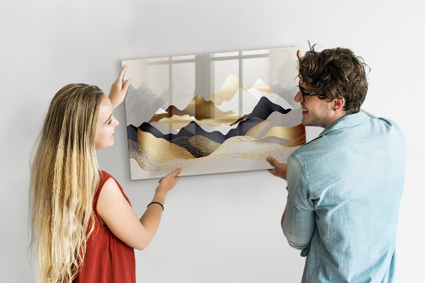 Dry erase board magnetic Modern board for photos and notes