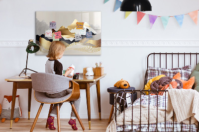 Dry erase board magnetic Modern board for photos and notes