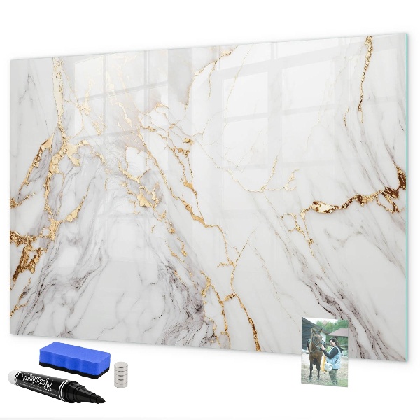Magnetic dry erase board Stylish board for photos and notes