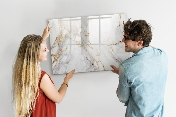 Magnetic dry erase board Stylish board for photos and notes