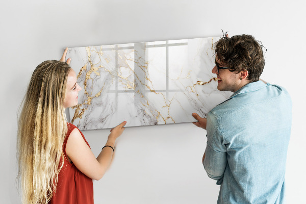 Magnetic dry erase board Stylish board for photos and notes