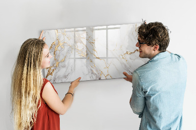 Magnetic dry erase board Stylish board for photos and notes