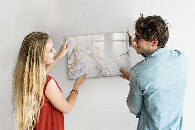 Magnetic dry erase board Stylish board for photos and notes