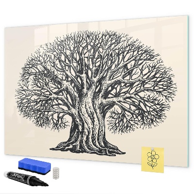Dry erase board magnetic A tree of memories with a place for photos