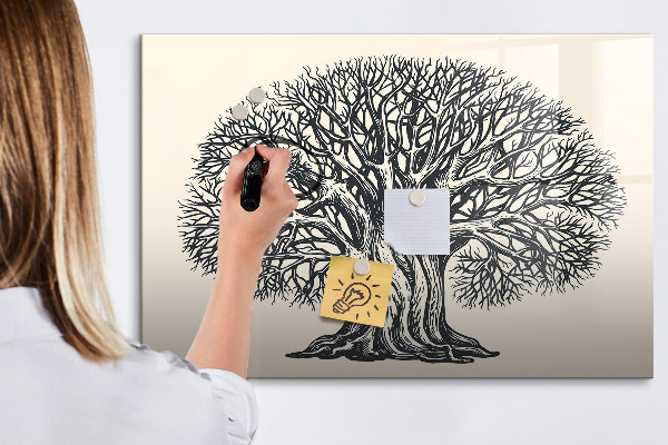 Dry erase board magnetic A tree of memories with a place for photos