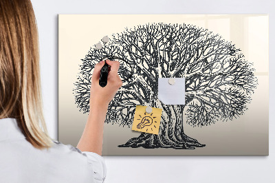 Dry erase board magnetic A tree of memories with a place for photos