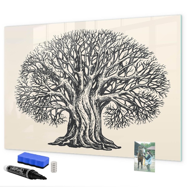 Dry erase board magnetic A tree of memories with a place for photos