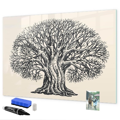 Dry erase board magnetic A tree of memories with a place for photos