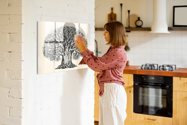 Dry erase board magnetic A tree of memories with a place for photos