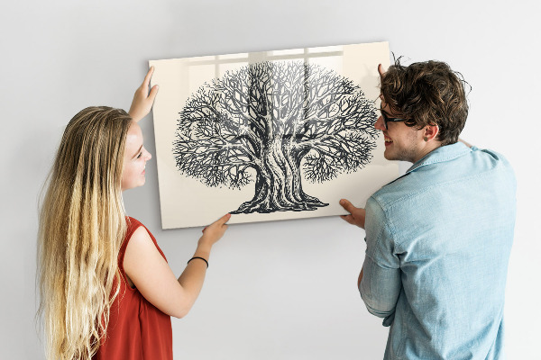 Dry erase board magnetic A tree of memories with a place for photos