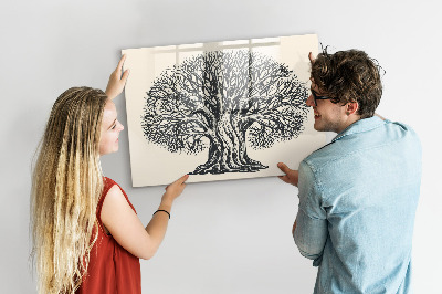 Dry erase board magnetic A tree of memories with a place for photos