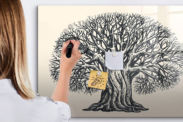 Dry erase board magnetic A tree of memories with a place for photos