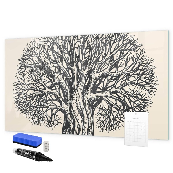 Dry erase board magnetic A tree of memories with a place for photos