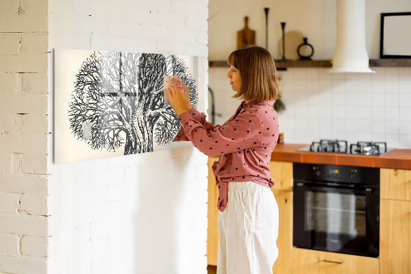 Dry erase board magnetic A tree of memories with a place for photos