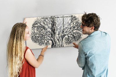 Dry erase board magnetic A tree of memories with a place for photos