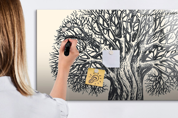 Dry erase board magnetic A tree of memories with a place for photos