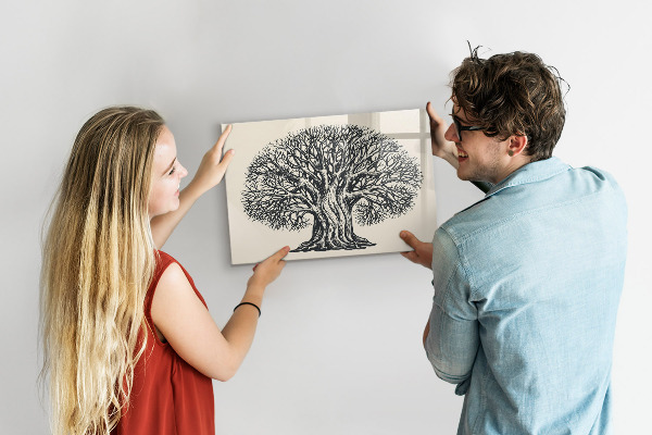 Dry erase board magnetic A tree of memories with a place for photos