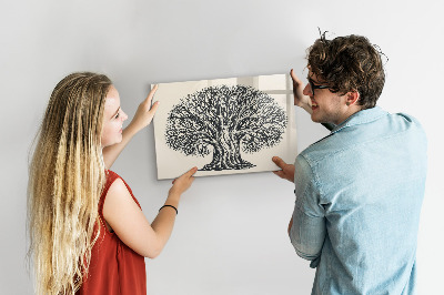 Dry erase board magnetic A tree of memories with a place for photos