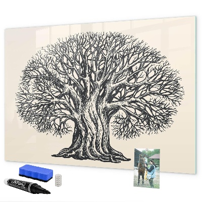 Dry erase board magnetic A tree of memories with a place for photos