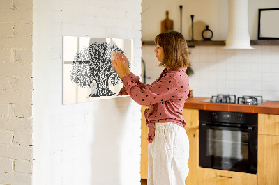 Dry erase board magnetic A tree of memories with a place for photos