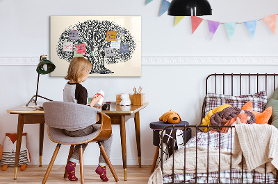 Dry erase board magnetic A tree of memories with a place for photos