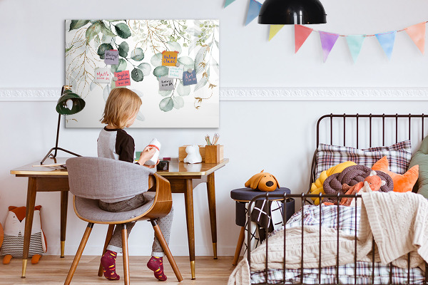 Dry erase board magnetic Stylish board for photos and notes
