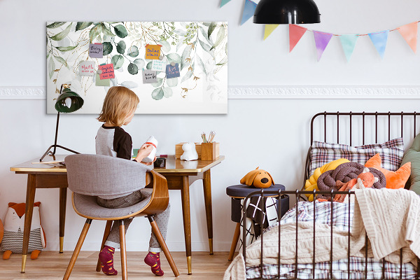 Dry erase board magnetic Stylish board for photos and notes