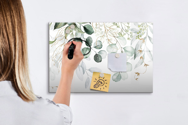 Dry erase board magnetic Stylish board for photos and notes