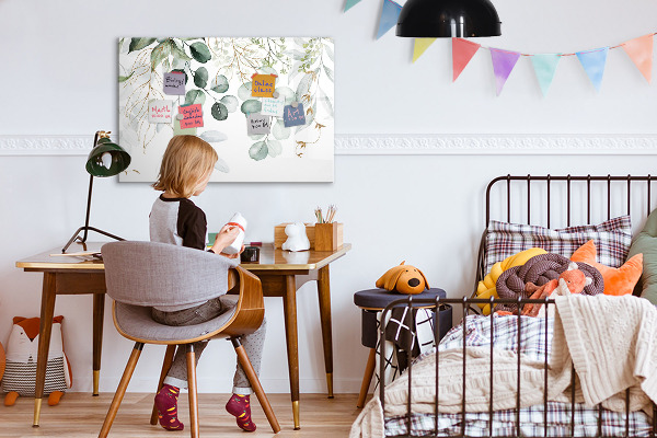 Dry erase board magnetic Stylish board for photos and notes