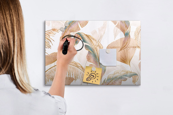 Magnetic dry erase board Stylish board for photos and notes