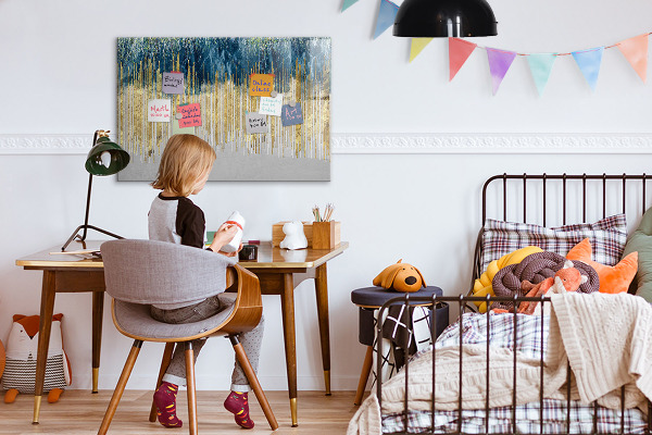 Dry erase board magnetic Colorful panel for presenting photos