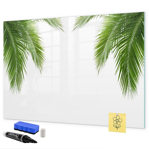 Magnetic dry erase board Photo board with a palm motif