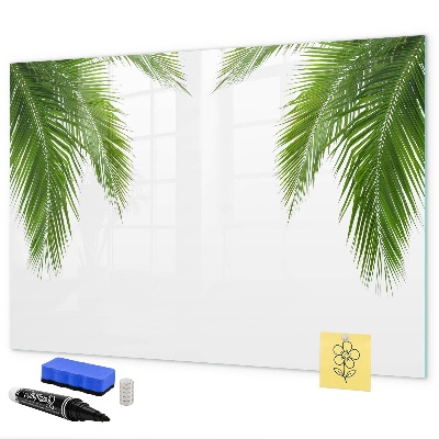Magnetic dry erase board Photo board with a palm motif