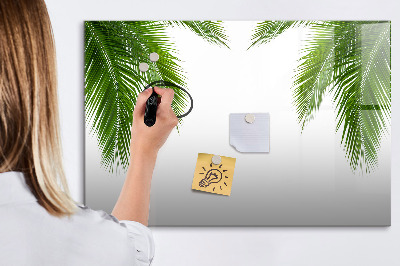 Magnetic dry erase board Photo board with a palm motif