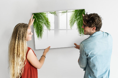 Magnetic dry erase board Photo board with a palm motif