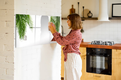 Magnetic dry erase board Photo board with a palm motif