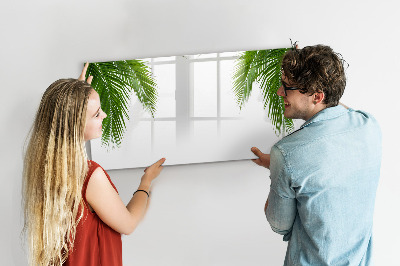Magnetic dry erase board Photo board with a palm motif