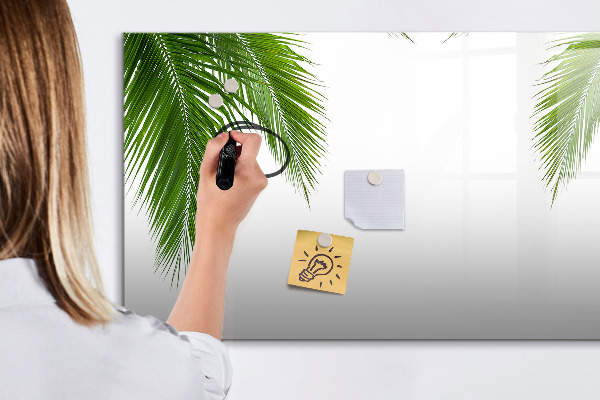 Magnetic dry erase board Photo board with a palm motif