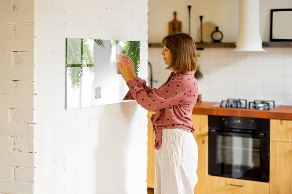 Magnetic dry erase board Photo board with a palm motif