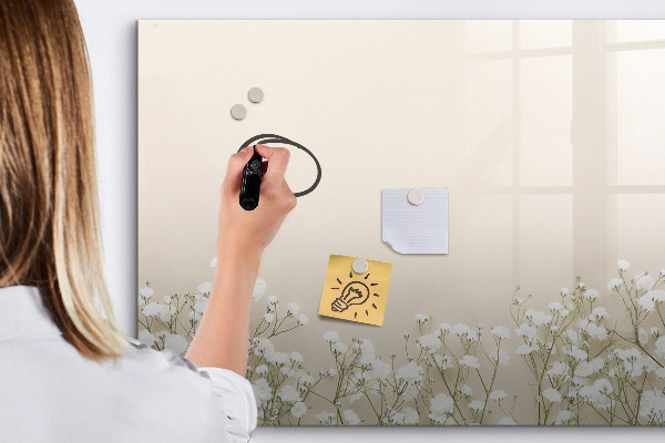 Dry erase board magnetic A stylish board for notes and photos